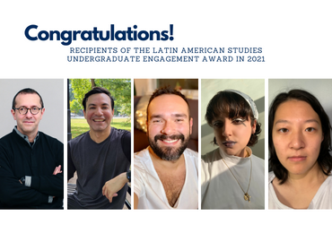 Photos of recipients of the LAS Undergraduate Engagement Award in 2021